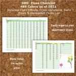 (image for) Embroidery Floss Checklist DMC 2021